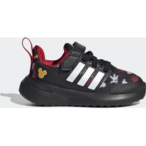 adidas Sportswear adidas x Disney FortaRun 2.0 Mickey Cloudfoam Schoenen met Elastische Veters en Klittenband - Kinderen - Zwart - 25