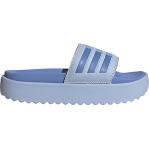 adidas Adilette Platform teenslippers voor dames, Blue Dawn Blue Fusion Met Blue Fusion