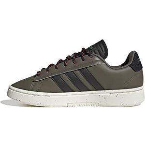 adidas Heren Grand Court Alpha Sneaker, Olive Strata Core Zwart Hof Groen, 47 1/3 EU