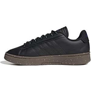 adidas Grand Court Alpha, tennisschoenen voor volwassenen, uniseks, Core Black Core Black Lucid Blue, 46 2/3 EU
