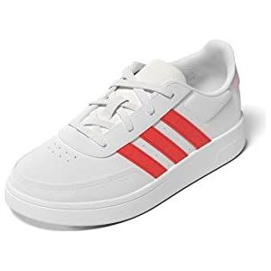 adidas Breaknet Lifestyle Court Lace Sneakers uniseks-kind, ftwr white/bright red/clear pink, 36 2/3 EU