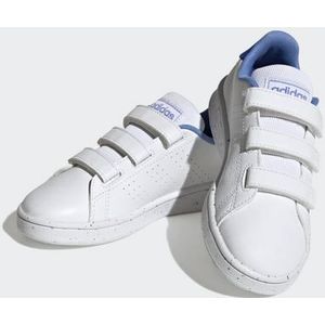 adidas Advantage Lifestyle Court Hook-and-Loop tennisschoenen, uniseks, kinderen, meerkleurig (Ftwr White Ftwr White Blue Fusion), 32 EU