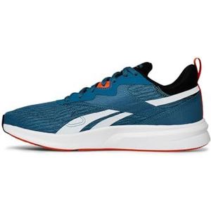 Reebok Heren Runner 4 4e Sneaker, Steely Blue Core Zwart Smash Oranje, 40 EU
