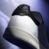 Adidas, Leren Sneakers met Ronde Neus en Veters Wit, Heren, Maat:45 EU