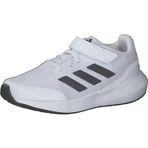 adidas RunFalcon 3.0 Elastic Lace Top Strap Sneakers uniseks-kind, ftwr white/core black/ftwr white, 36 2/3 EU