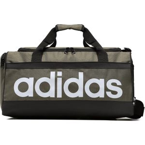 Adidas Sporttas model Linear Duffel bag - LegerGroen/Zwart - Maat S