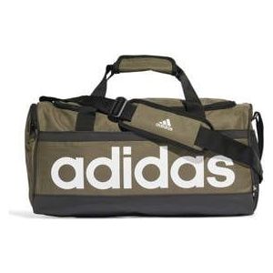 Adidas Sporttas model Linear Duffel bag - LegerGroen/Zwart - Maat S