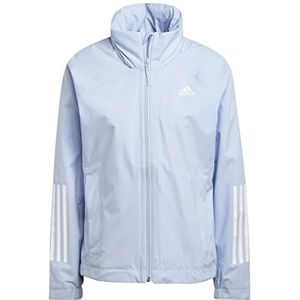 adidas Dames BSC 3-Stripes RAIN.RDY Jacket, Blue Dawn, L