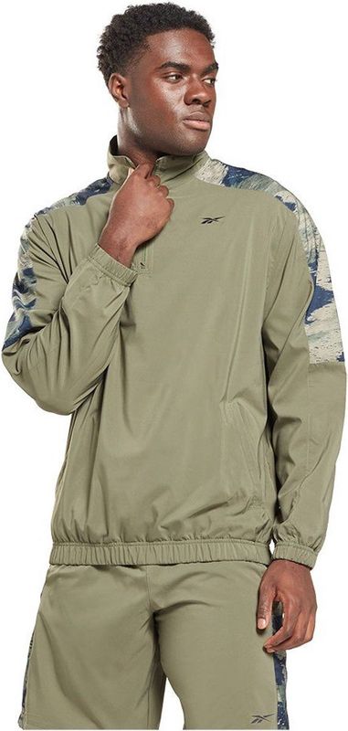 Reebok - Camo T-shirt - Groen - Lange Mouwen - Trainingscamouflage Top