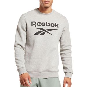 Reebok - Ri Flc Big Logo - Sweatshirt - Zwart - 70% Katoen / 30% Gerecycled Polyester