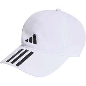 adidas Performance 3-Stripes AEROREADY Running Training Baseball Cap - Unisex - Wit- Kinderen