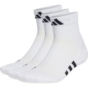 adidas - Performance Cushioned Mid-Cut Sokken - Uniseks - Set van 3 - 50% Katoen - 50% Gerecycled Polyester