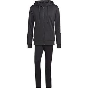 adidas Heren 3-Stripes Track Suit, Black/White, XS Short