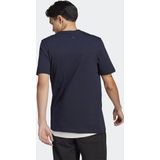 adidas Sportswear Essentials Single Jersey Linear Geborduurd Logo T-shirt - Heren - Blauw