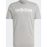 adidas Sportswear Essentials Single Jersey Linear Geborduurd Logo T-shirt - Heren - Grijs