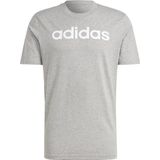 adidas Sportswear Essentials Single Jersey Linear Geborduurd Logo T-shirt - Heren - Grijs