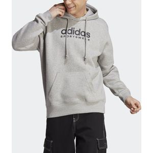 Adidas - All Szn - Hoodie - Grijs - 80% Katoen, 20% Gerecycled Polyester Fleece
