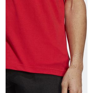 adidas Sportswear Essentials Single Jersey Linear Geborduurd Logo T-shirt - Heren - Rood