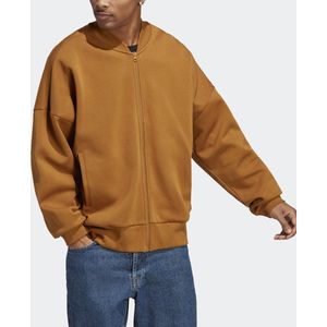 adidas - Trainingsjack - Blauw - Katoen - Losse Pasvorm