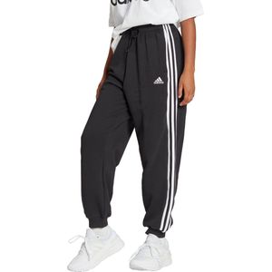 adidas Sportswear Essentials 3-Stripes French Terry Loose-Fit Broek - Dames - Zwart