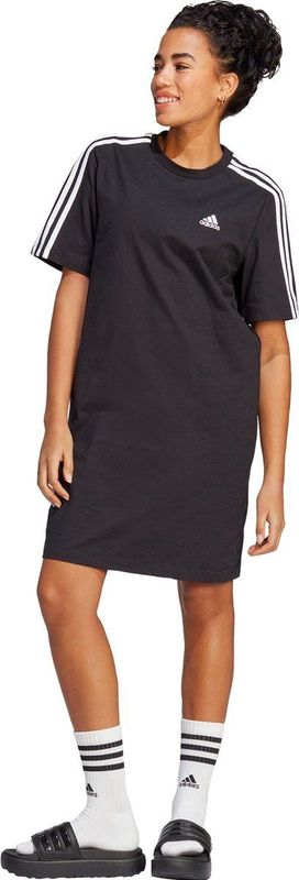 adidas Sportswear Essentials 3-Stripes Single Jersey Boyfriend T-shirtjurk - Dames - Zwart