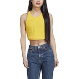 Adidas - Lng Rib Top - Tanktop - Zwart - 97% Biologisch Katoen