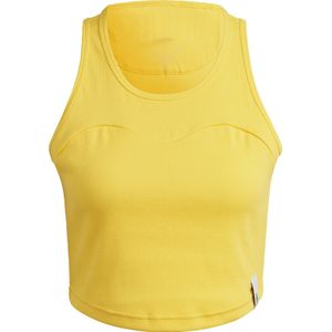 Adidas - Lng Rib Top - Tanktop - Zwart - 97% Biologisch Katoen