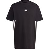 adidas - T-shirt - Katoen - Wit - Geribbelde Kraag
