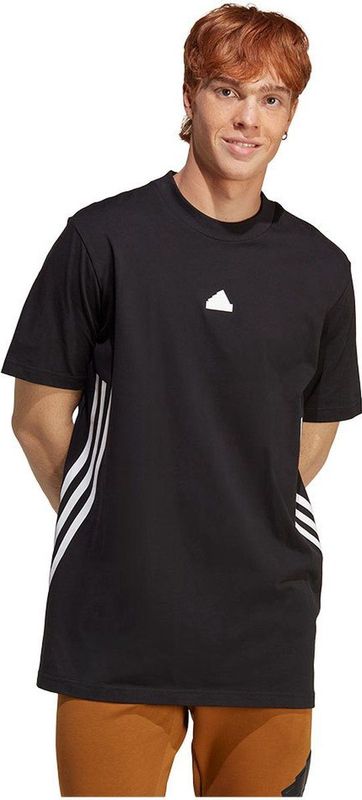 adidas - T-shirt - Katoen - Wit - Geribbelde Kraag