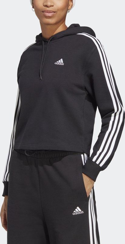 adidas - Essentials 3-Stripes - Hoodie - Zwart - Katoen