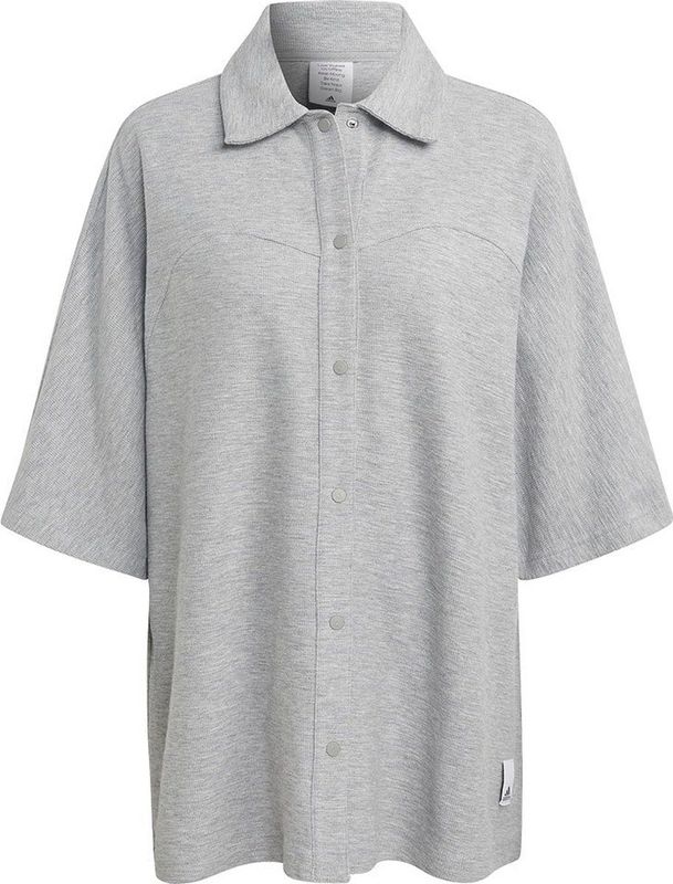 adidas - Lng Lw T-shirt - Grijs - Korte Mouwen - V-hals