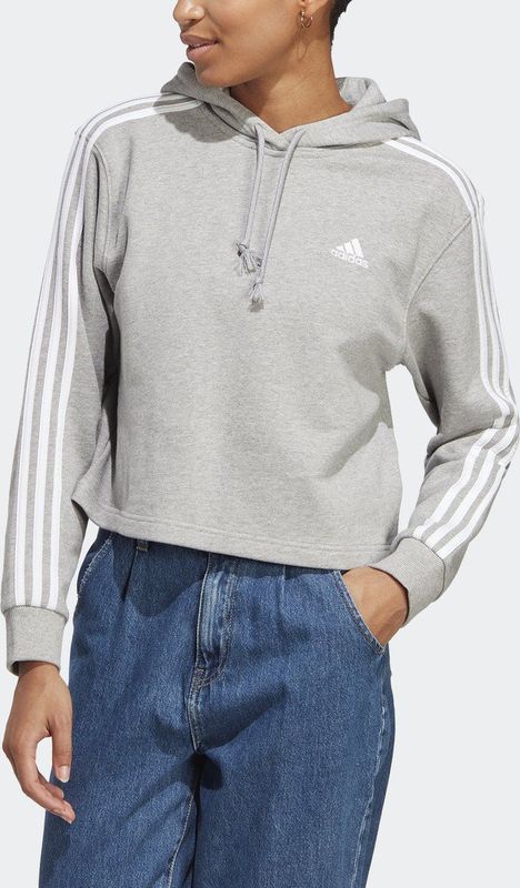 Adidas Essential 3-stripes French Terry Crop Hoodie