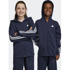 adidas Sportswear Future Icons 3-Stripes Ritsjack met Capuchon - Kinderen - Blauw