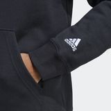 Adidas Essentials Linear Felpa Con Cappuccio, Black/White, L