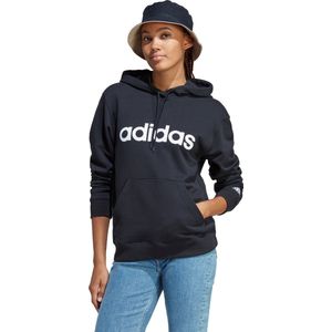 Adidas - Lin Ft Hoodie - Zwart - Katoen - Normale Pasvorm