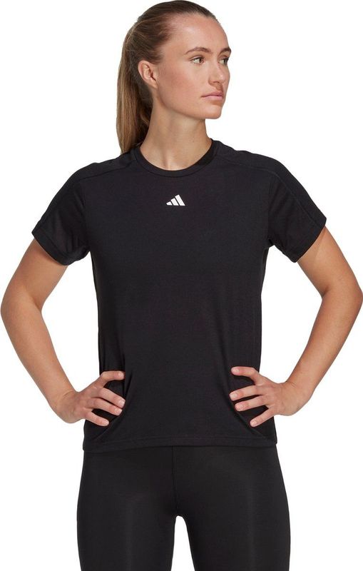 adidas Performance AEROREADY Train Essentials Minimal Branding T shirt Dames Zwart
