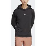 adidas - Hardloophoodie - Zwart - 100% Gerecycled Polyester - AEROREADY
