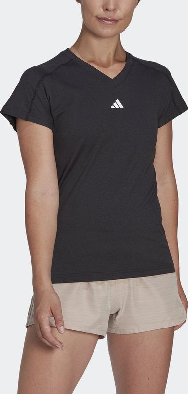 adidas Performance AEROREADY Train Essentials Minimal Branding V-hals T-shirt - Dames - Zwart