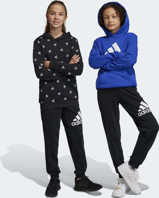 adidas Sportswear Essentials Regular Fit Big Logo Katoenen Broek - Kinderen - Zwart