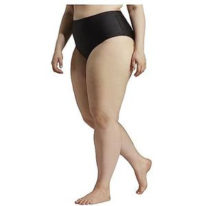 adidas Performance High-Waist Bikini Broekje (Grote Maat) - Dames - Zwart- 1X