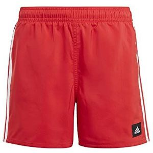 adidas Jongens 3-Stripes Swim Shorts, better scarlet/white, 5-6 Years
