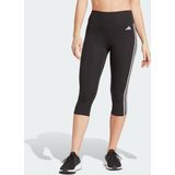 adidas Performance Train Essentials 3-Stripes High-Waisted 3/4 Legging - Dames - Zwart