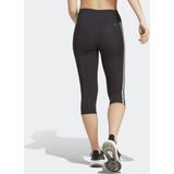adidas Performance Train Essentials 3-Stripes High-Waisted 3/4 Legging - Dames - Zwart