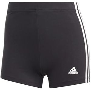 adidas Dames Essentials 3-Stripes Single Jersey Booty Shorts, Black/White, XL