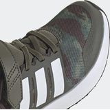 adidas Uniseks-Kind FortaRun 2.0 Cloudfoam Elastic Lace Top Strap Shoes, Olive Strata/Cloud White/Dark Brown, 38 2/3 EU