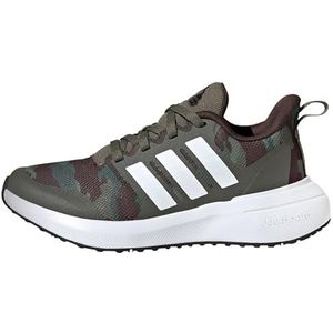 adidas Fortarun 2.0 Cloudfoam Sport Running Lace-schoenen, uniseks, voor kinderen en jongens, Olive Green Strata Ftwr White Core Black, 31 EU