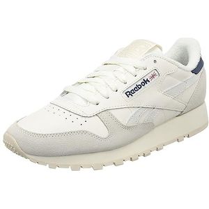 Reebok Classic Leather uniseks-volwassene Sneaker ,Krijt Stucwerk Hoepels Blauw ,55 EU