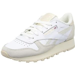 Reebok Unisex klassieke lederen sneaker, FTWR wit/krijt/stucco, 3.5 UK, Ftwr Wit Krijt Stucwerk, 35 EU