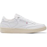 Sneakers - Leer - Glad Leer - Ronde Neus - Logoprint