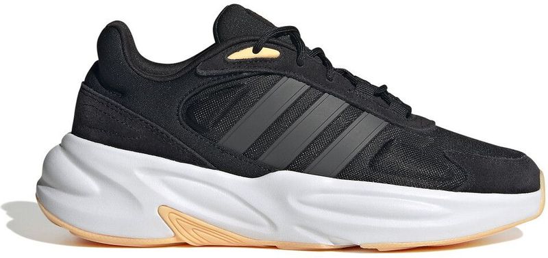 adidas Ozelle Cloudfoam Lifestyle Hardloopschoenen voor dames, Core Black/Grey Five/Acid Orange